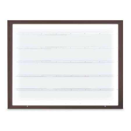 United Visual Products Single Door Radius Corkboard, 18"X24", B UV8000-BRONZE-AMETHY